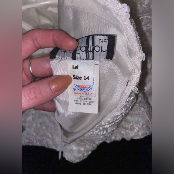 Late 80s/Early 90s Sequin and Velvet Mini Dress - Picture 5 of 6